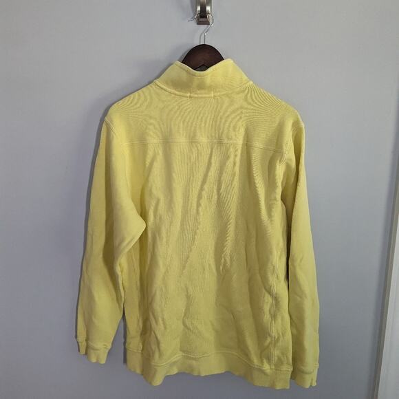 Men's Tommy Bahaham Yellow Half-Zip Sweater XL Pullover Preppy - Picture 2 of 4